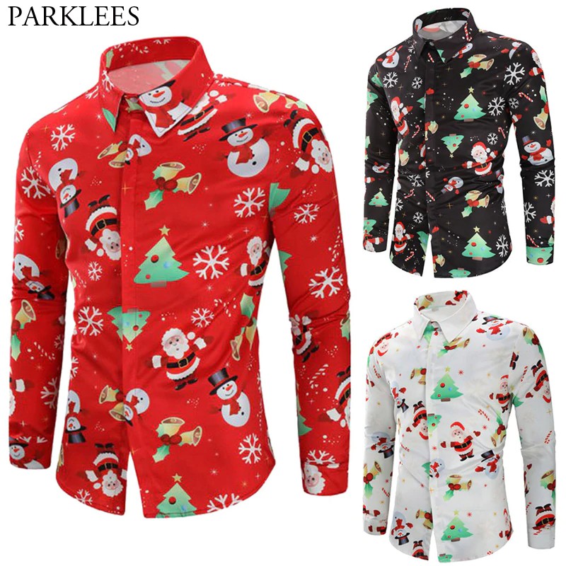 christmas dress shirt men