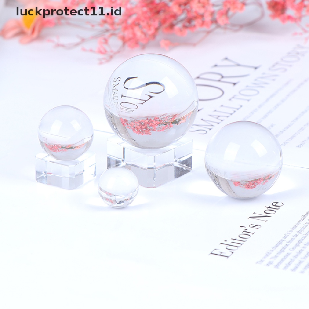 &lt; Luckprotect11.Id &gt; 1pc Bola Kristal Kuarsa Bening Untuk Dekorasi Rumah / Properti Fotografi