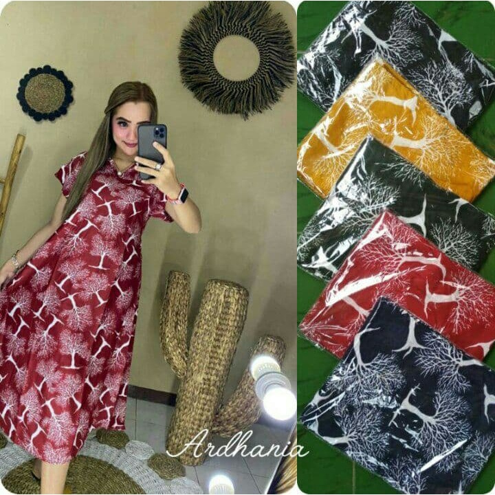 DRESS BATIK / DRESS DASTER / DRESS LENGAN PENDEK / DRESS KEKINIAN