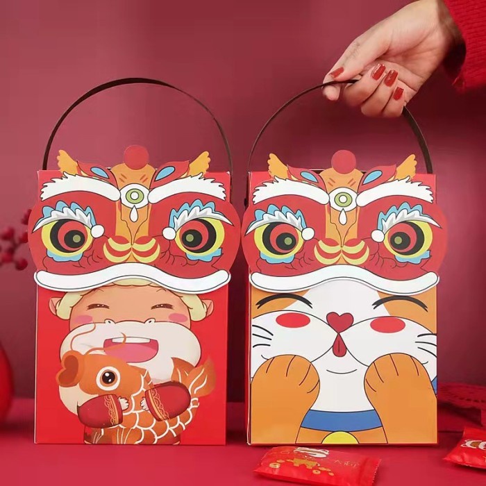 Hampers Sincia Kotak Imlek / Box Imlek Kue Cookies Mini Barongsai