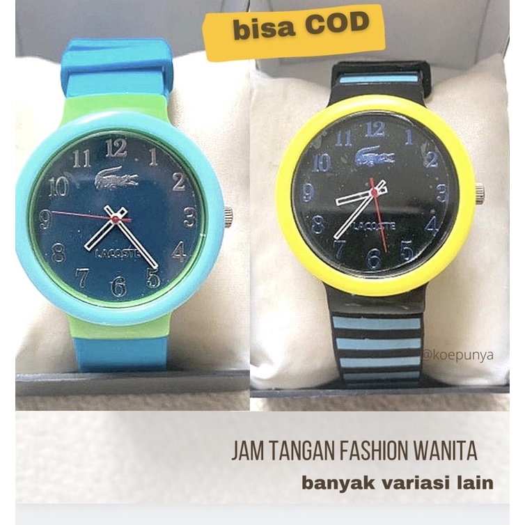 Original COD Jam tangan gaya warna warni Lacoste terbaru Brunbrun Paris Premium Kekinian