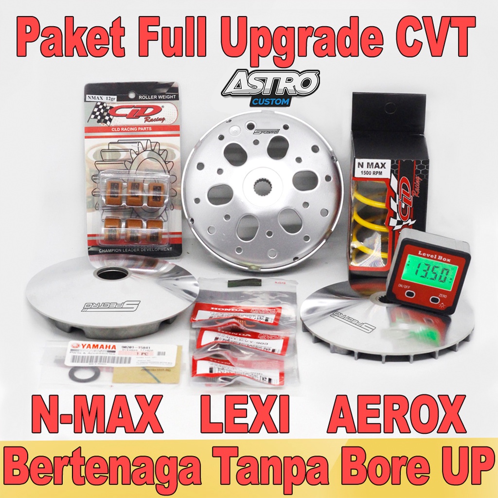 Full Spek CVT Upgrade NMAX AEROX 155 LEXI 125 ASTRO Performance Matic