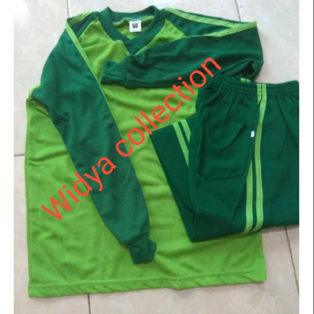 Setelan Baju olahraga anak SD (Hijau)