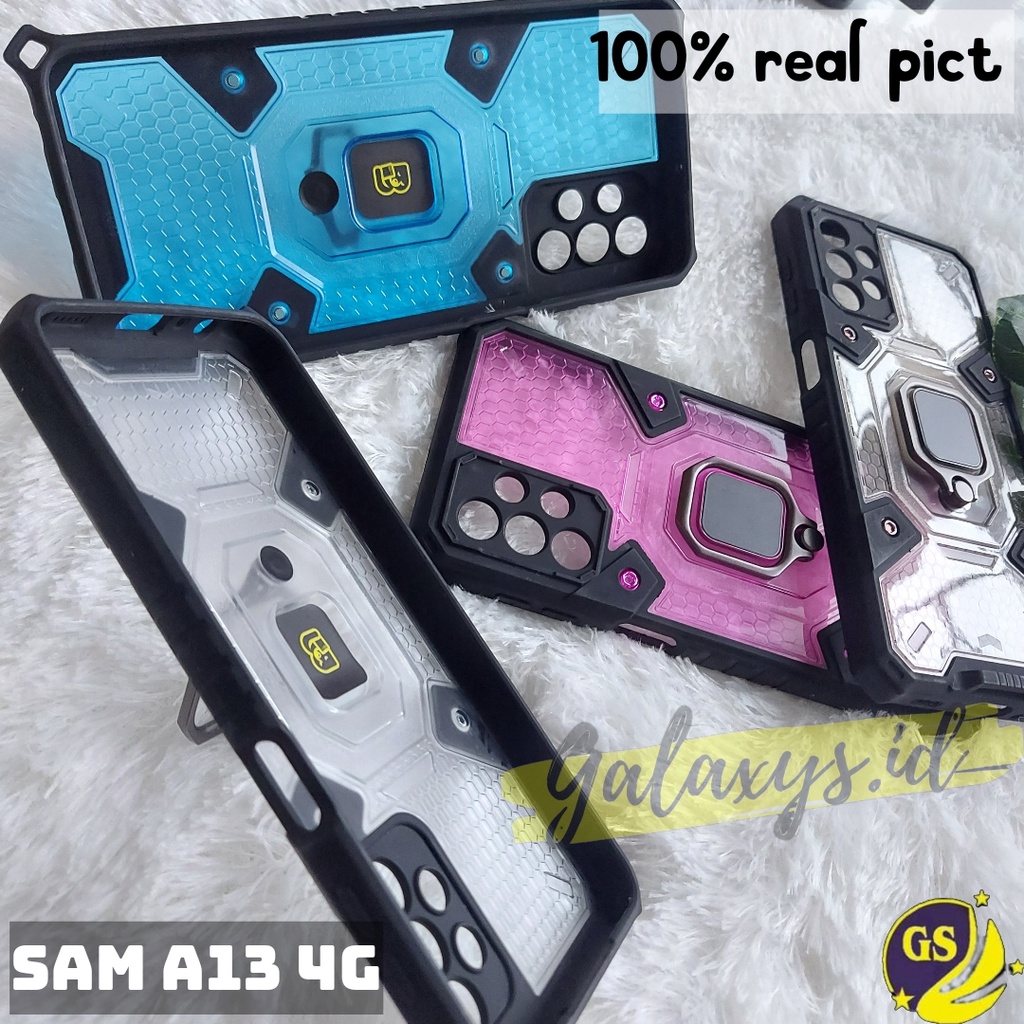 Case Samsung A04S 2022 A13 4G 2022 Case Cover ARMOR SPACE CAPSULE WARIOR RING HYBIRD CASING