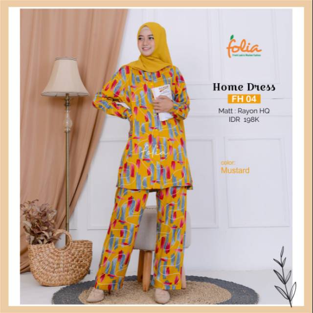 Home dress muslimah folia FH -04