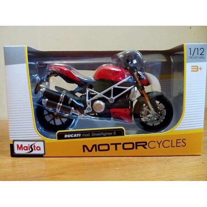 Diecast New Ray Vespa - Diecast Motogp - Diecast Ducati 1:12 Ducati Streetfighter Maisto Original