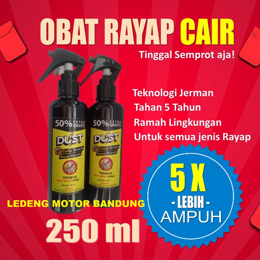 Obat Rayap Cair Semprot Dust Termite Formula Jerman 5x Lebih Ampuh