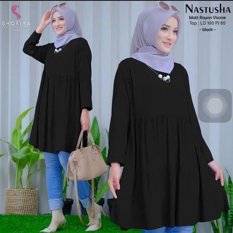 Atasan Tunik Wanita. Nastusha Tunik. Tunik Rayon