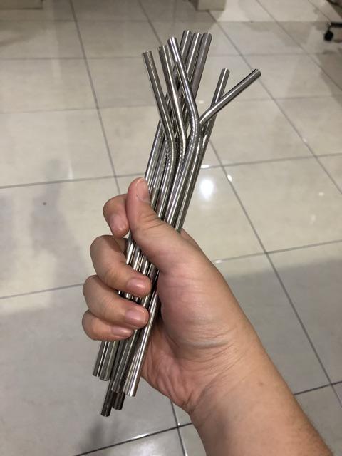 [ready] Set 8 In 1 Sedotan Stainless Steel Warna Lengkap Free Brush / Sikat