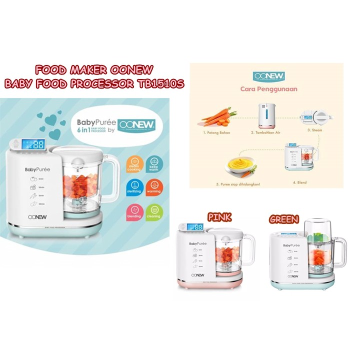 OONEW TB-1510S BabyPurée - Food Processor Multifungsi