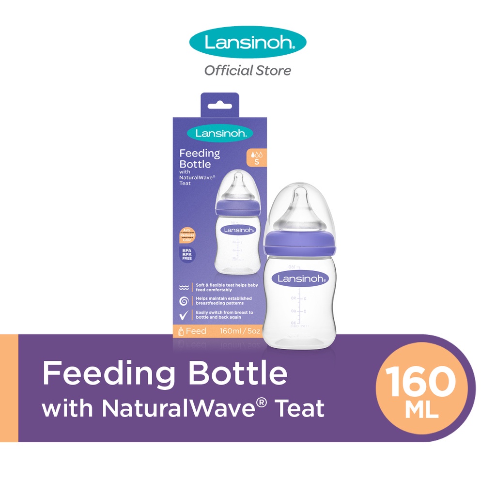 Lansinoh Feeding Bottle With NaturalWave Teat GB (Tersedia Varian Ukuran)