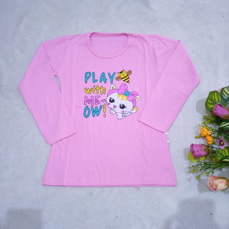 Atasan Anak 3 4 Tahun cewek perempuan kaos anak play with me