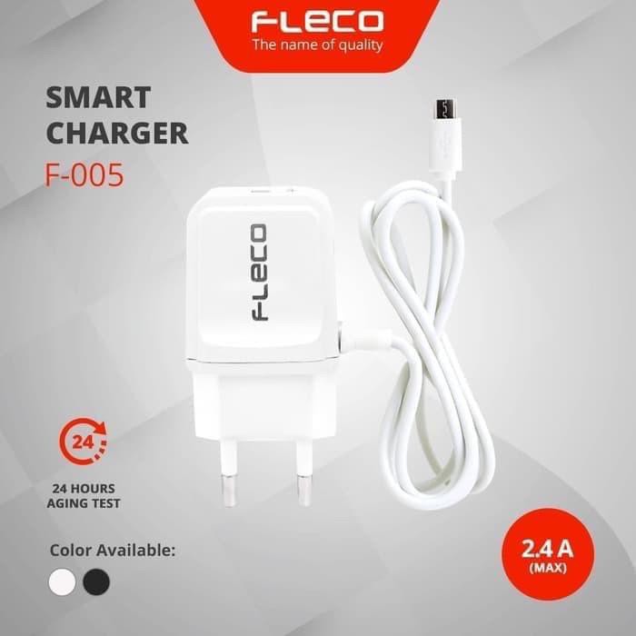 Travel charger atau casan fleco F-005 smart charger 2.4A