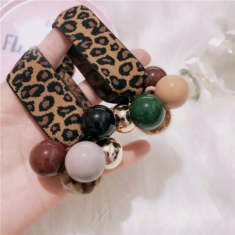 Ikat Rambut Import Korea Motif Leopard / Macan