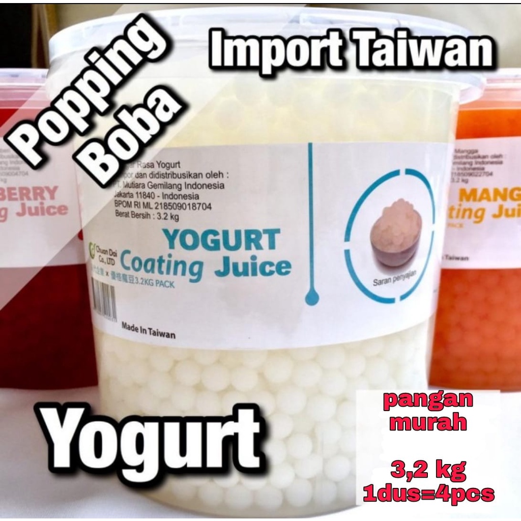 

Popping Boba Rasa Yogurt Import Taiwan 3,2 kg