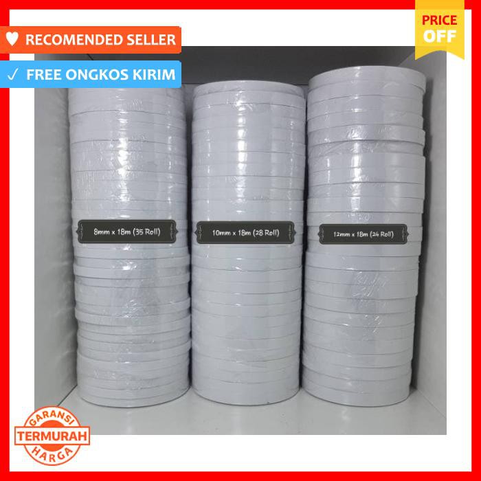 

Selotip & Double Tape - Double Tape Kertas Sazanami 18Meter(Ukuran 4Mm,5,6,8,10,12,24,48) Selotip