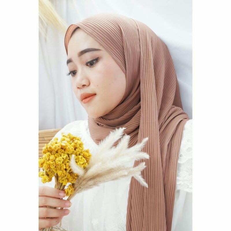 PASHMINA FULL PLISKET / PASHMINA PLISKET BAHAN HYGET / HIJAB PASHMINA / JILBAB / KERUDUNG