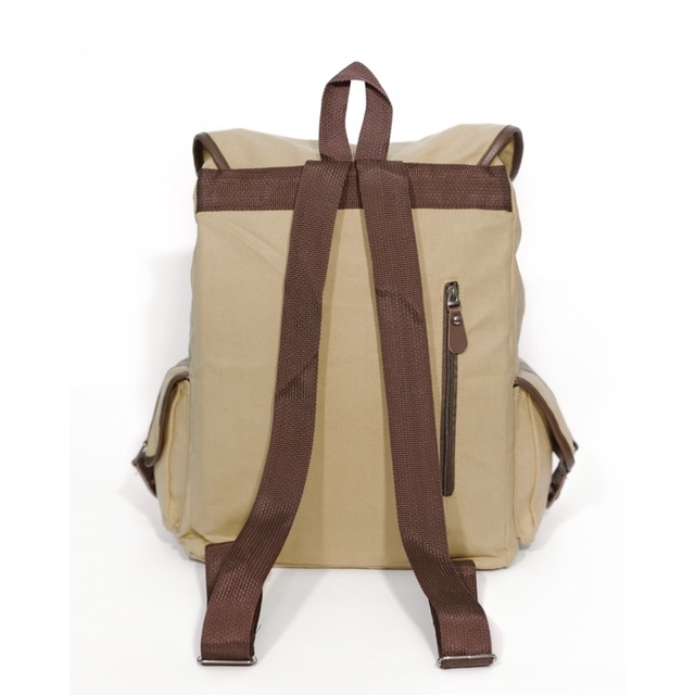 Ransel Canvas GH.Bag Original Tas Punggung Wanita Kuliah Kerja Tas Laptop Up To 14 Inch