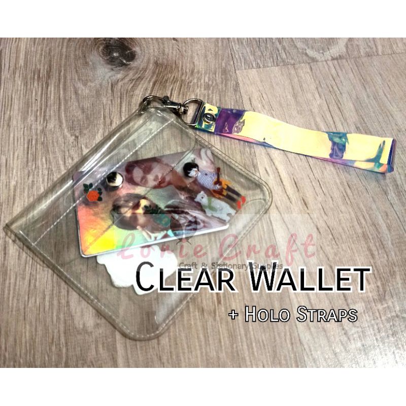 Dompet Transparan Bening Dompet Koin Dompet Kartu Organizer Holder Card DIY