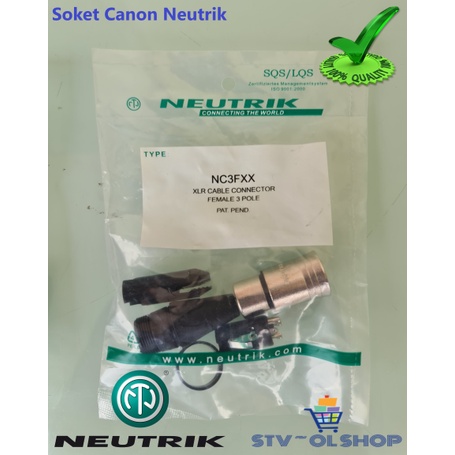 Soket Canon Neutrik / Jack XLR Female