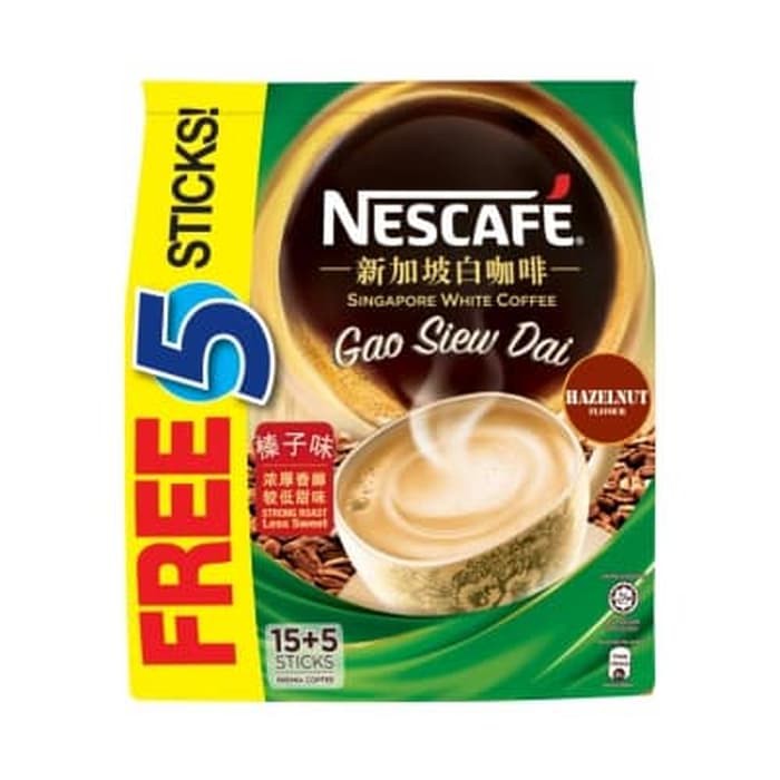 

#HANDCARRY Nescafe SG White Coffee Gao Siew Dai (Hazelnut) 15+5sX33g - UFOHCR1907