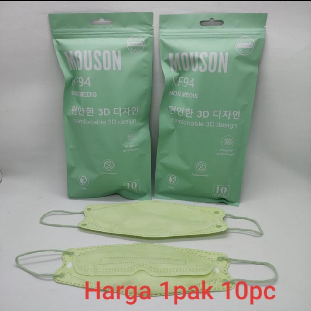 Masker Mouson KF94 Hitam Merah Putih Pink Abu Biru Edisi LOVE Murah Gradasi Galaxi