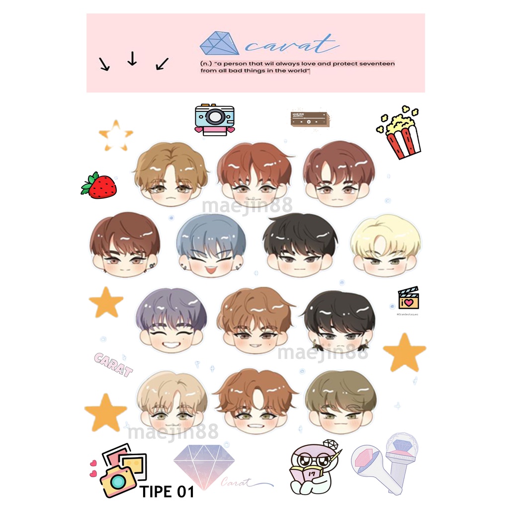 

STIKER KPOP/STIKER SEVENTEEN/STIKER CUTTING/STIKER PREMIUM