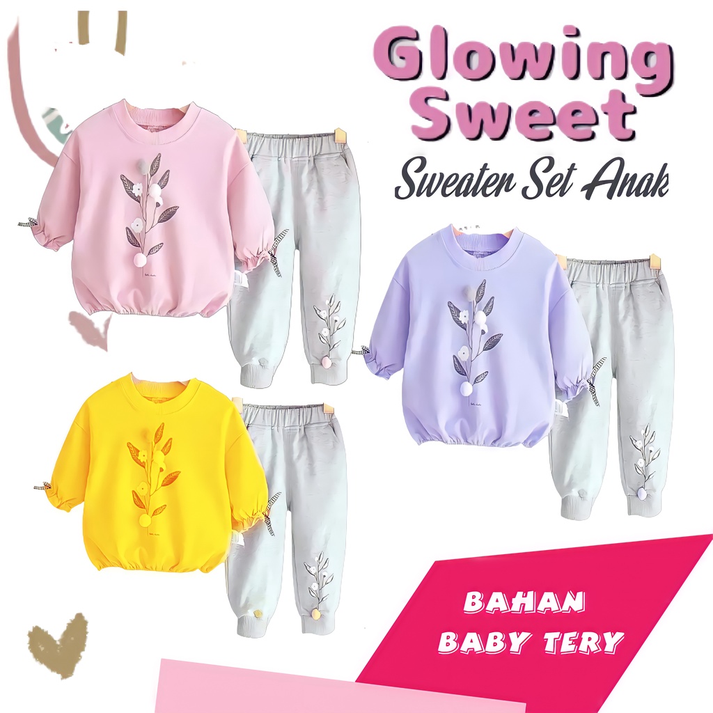 Setelan Anak Kekinian / Setelan Anak Lucu Set Anak Perempuan 1 - 6 Thn