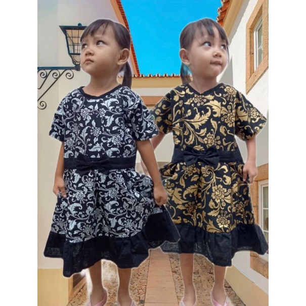 Dress Batik Anak// Batik Prada/