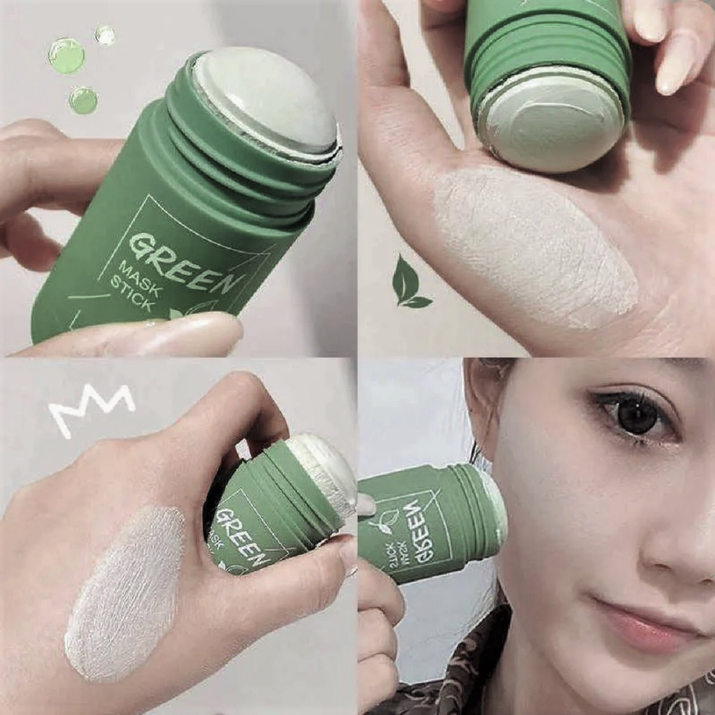 MEIDIAN Green Tea Mask Cleansing Clay Stick Masker Wajah Masker Pembersih Komedo / Cleansing Mask Wajah Muka Glowing Jerawat