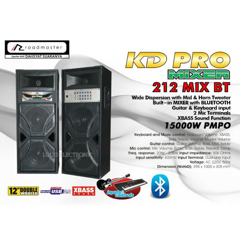 Jual Roadmaster Speaker Aktif Pasif Inch Kd Pro Mix Bt Sound