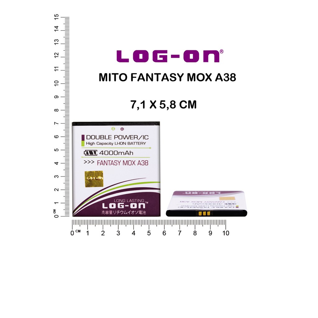 BATERAI MITO A38 - FANTASY MAX - BA00100 - LOG ON DOUBLE POWER BATTERY