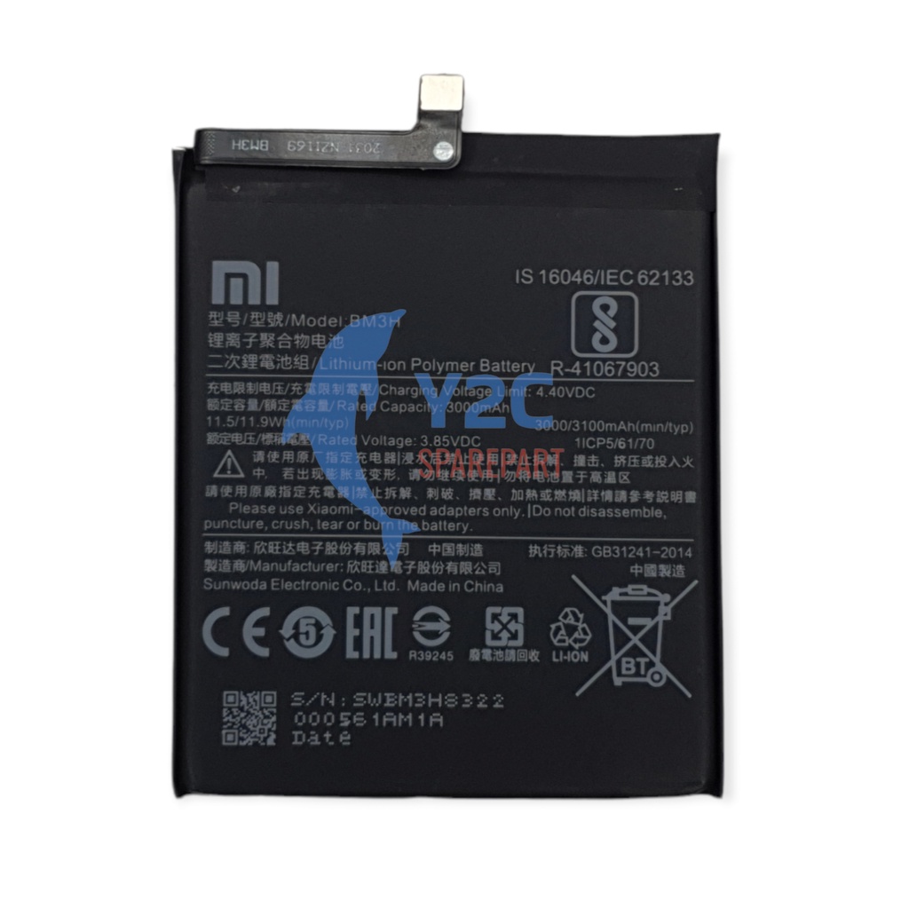 BATERAI XIAOMI MI PLAY / BM3H ORIGINAL OEM / BATRE / BATERE / BATRAI / BATREI