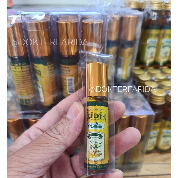 GREEN HERB YELLOW OIL Minyak Angin Original Thailand