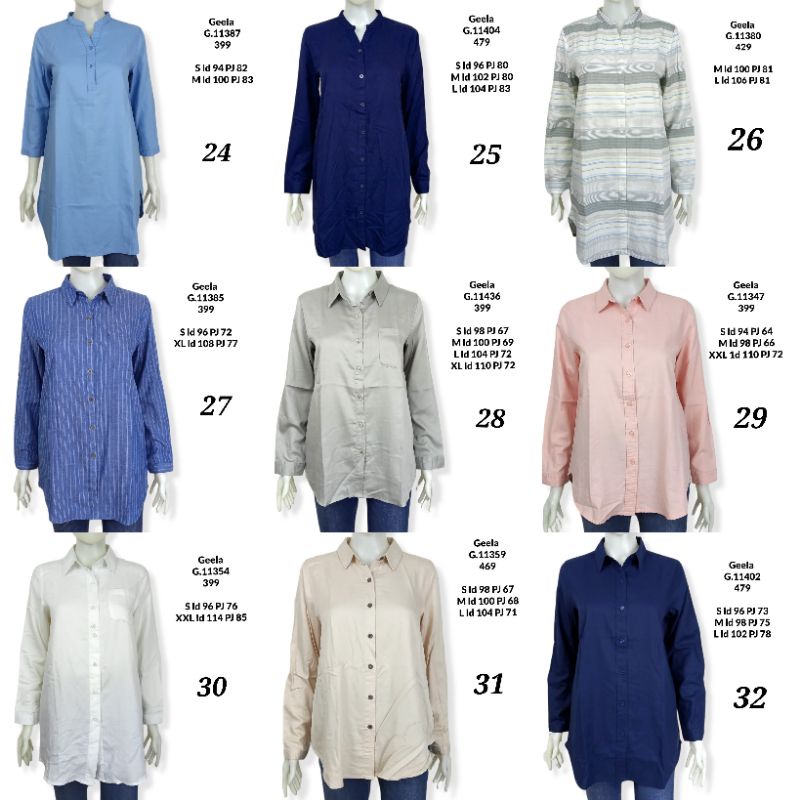 KEMEJA WANITA KEMEJA GEELA ORIGINAL