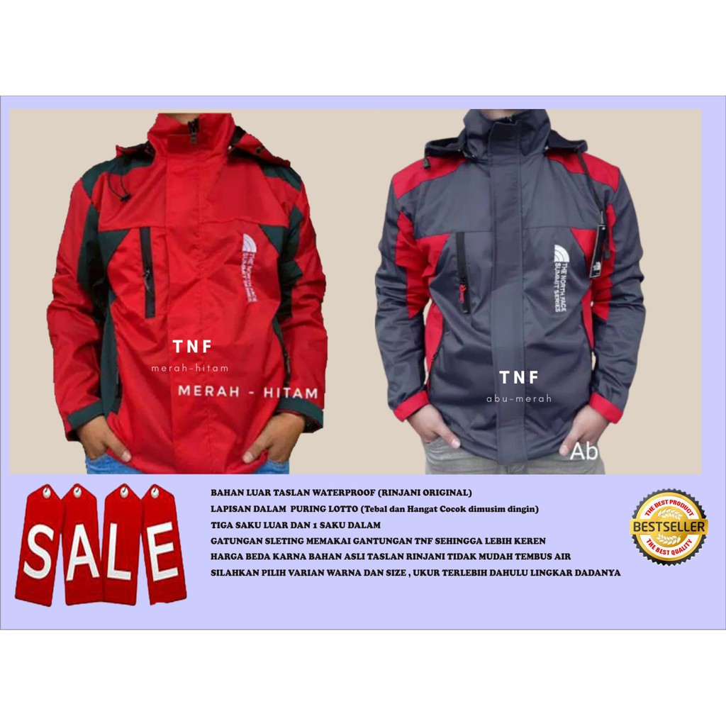 (PROMO JAKET GUNUNG) Jaket Outdoor Waterproof / Jakaet Taslan Waterproof Pria / Jaket Hiking / Jaket