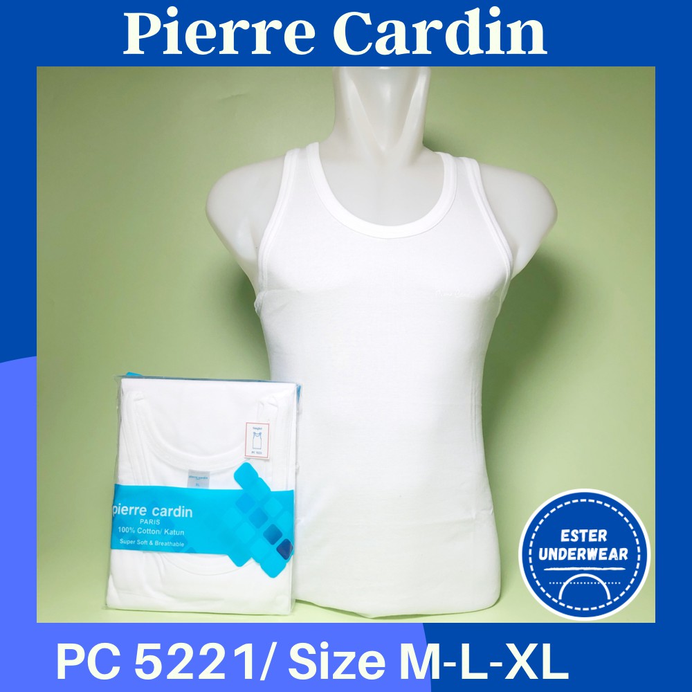 Kaos Singlet PIERRE CARDIN 5221 PUTIH ISI 1PCS