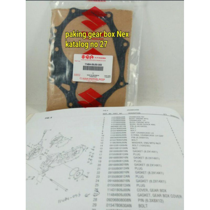 paking packing ger box gardan suzuki nex lets address nex 2  original SGP