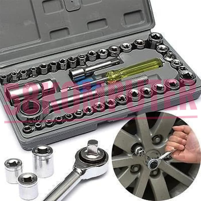 kunci sok kunci shock 46 in 1 Obeng Set Reparasi kunci pas socket universal soket 46 in 1 Kunci pas mobil