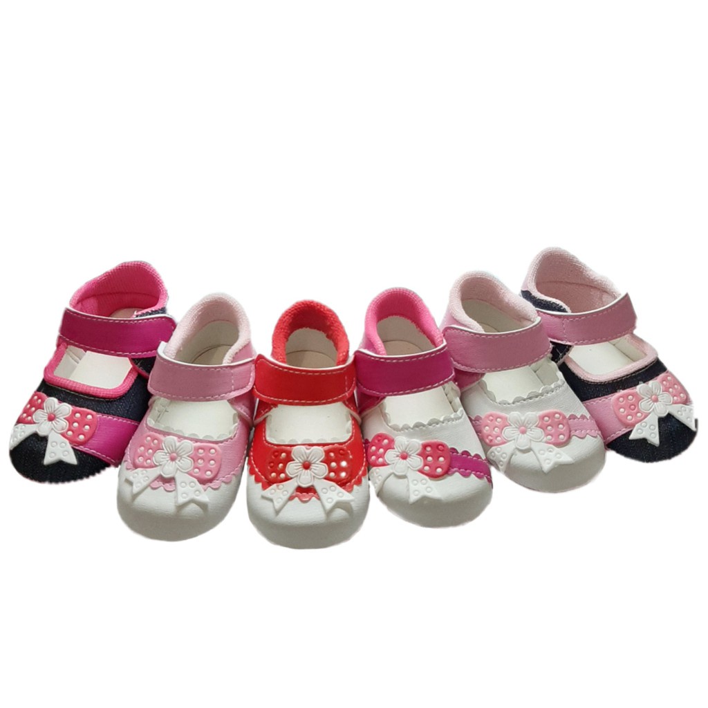 [KHUSUS GROSIR 5PCS] SEPATU BAYI PREWALKER PEREMPUAN 0-12 BULAN PITA 0-12 BULAN AP01g5