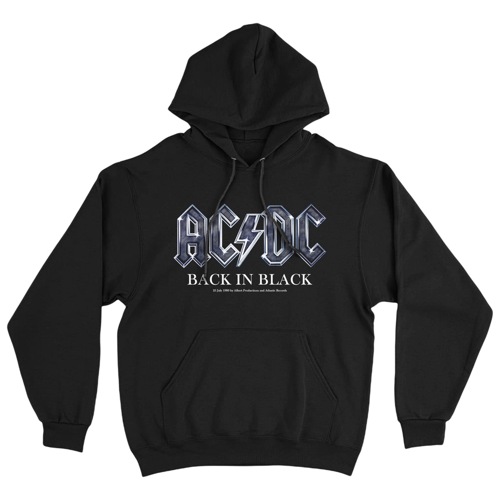 JAKET HOODIE BAND ACDC / HOODIE BAND ACDC / JAKET HITAM / HOODIE HITAM / HOODIE KATUN /UNISEX