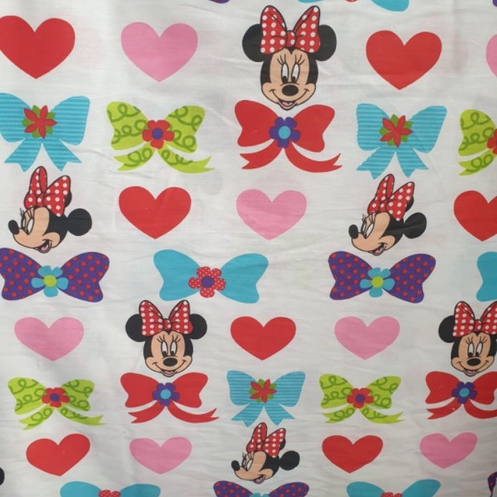 Kain Sprei Katun Minnie Mouse