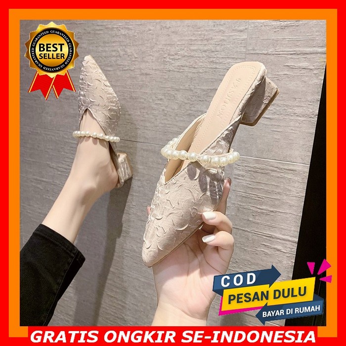 Herdian Sandal Heels Wanita Rtwo 11 Sandal Heels Wanita Jepit Hak Kaca.Heels Wisuda Sendal Pesta Sep