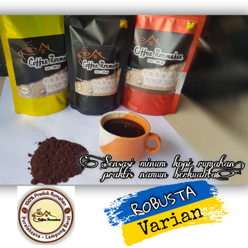 

Kopi Bubuk Robusta Kopi Lampung Asli - Varian 125gr 250gr