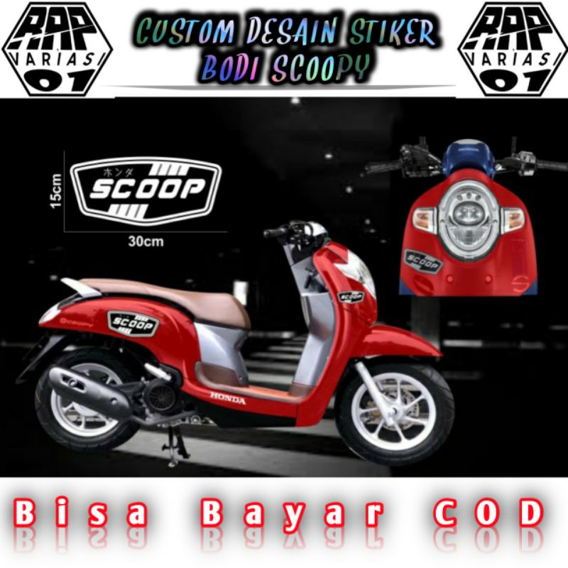 stiker Scoopy, stiker cutting Scoopy