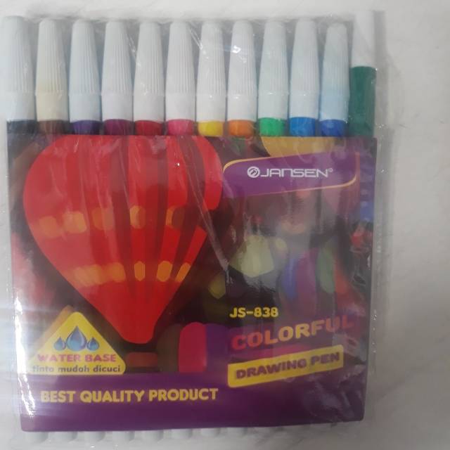 Drawing pen Spidol warna  838  water base tinta mudah cuci