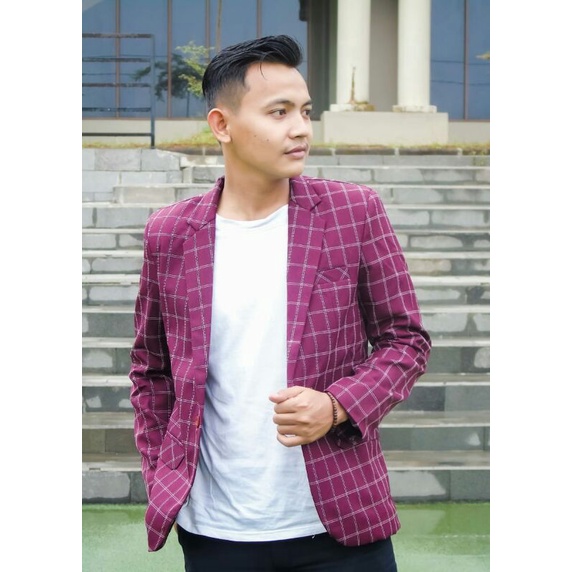 jas formal pria/jas korea/jas motip kotak