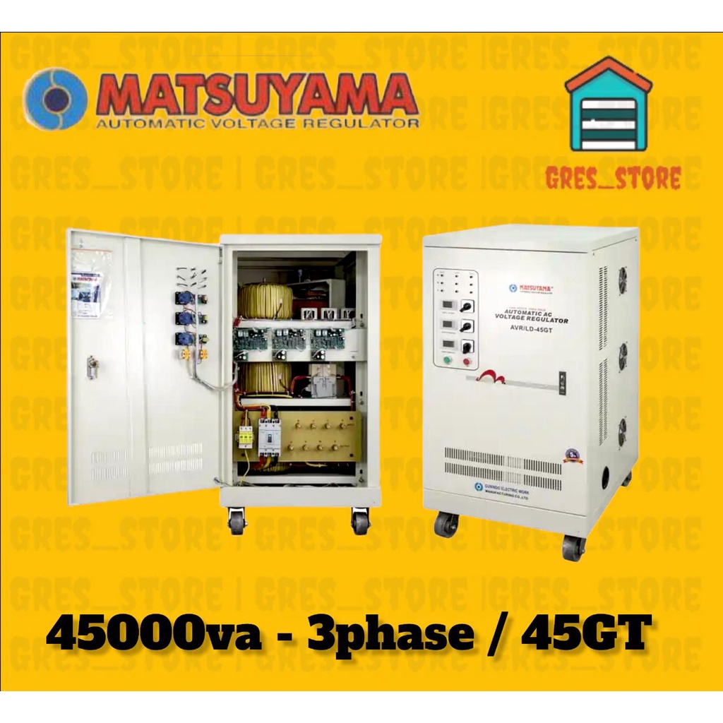 Matsuyama Stabilizer AVR 45 GT - LD stavolt MATSUYAMA 45 KVA GT MATSUYAMA 45000VA GT 3 PHASE 45000VA