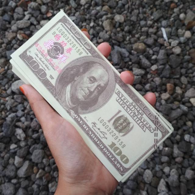 Uang mainan replika dollar uang asing mainan bahan mahar  