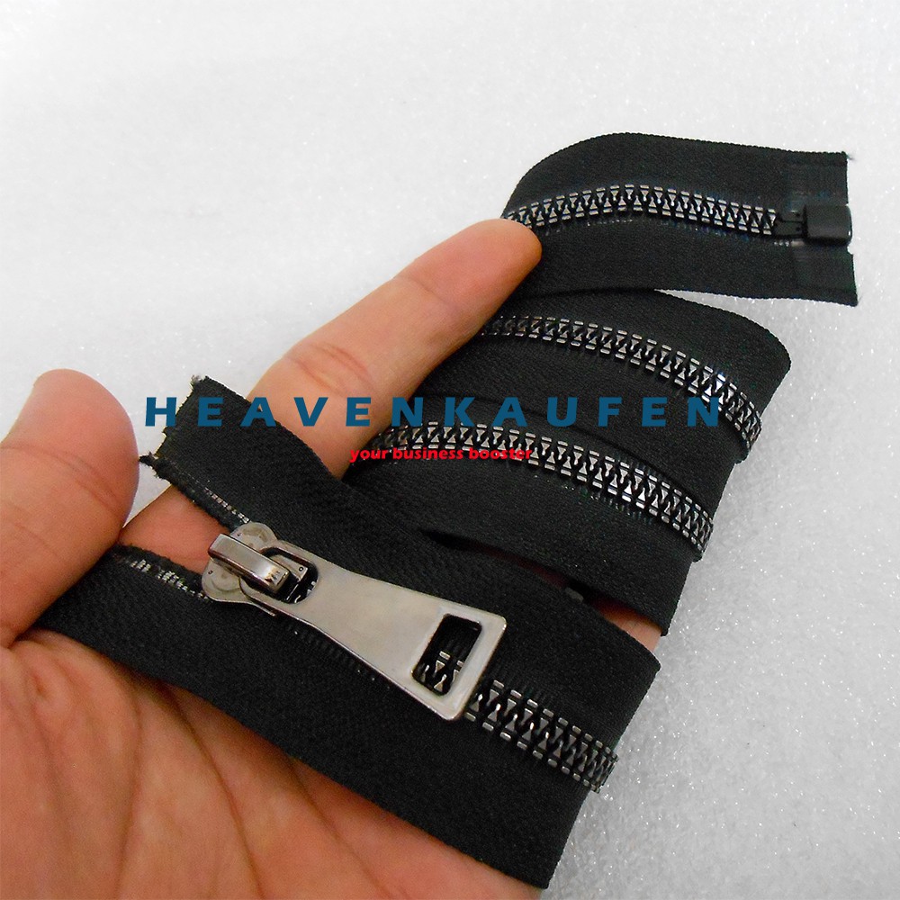 Resleting Zipper Busana 50 cm Hitam - Black Nikel Vislon Variasi Kode VC